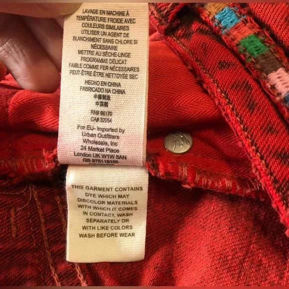 We the free gypsy red cutoff shorts - Picture 4 of 10